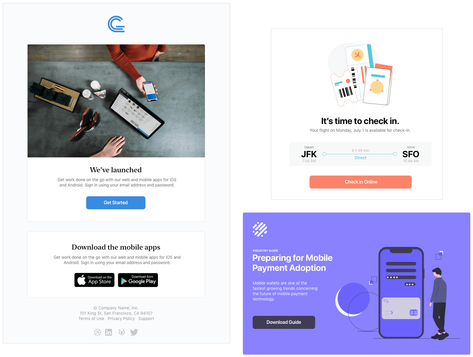 Email Kit Design Samples