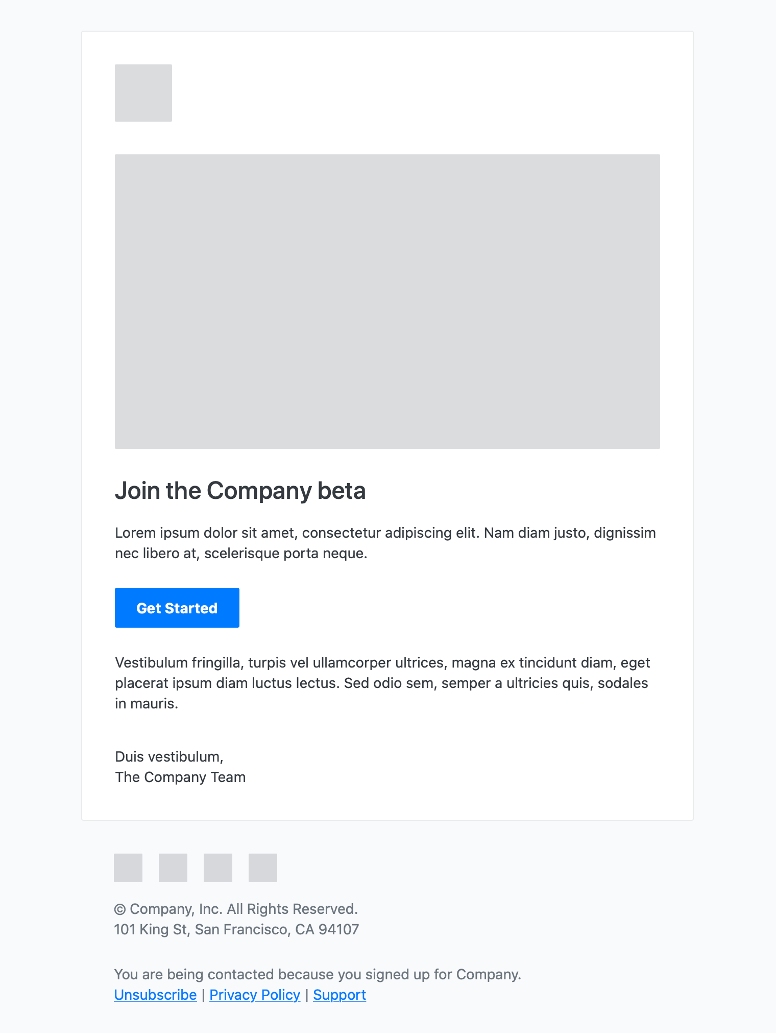 Beta Invitation Email Template