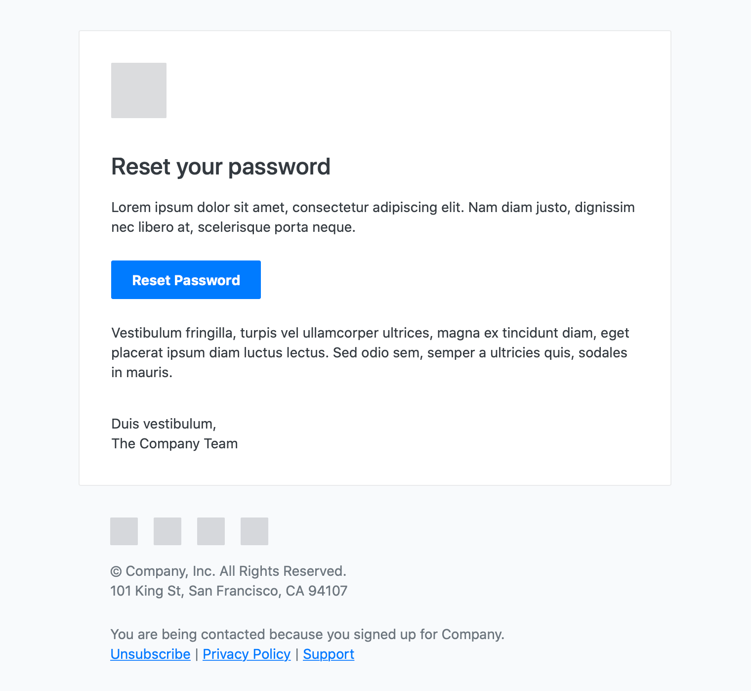 Forgot Password Email Template
