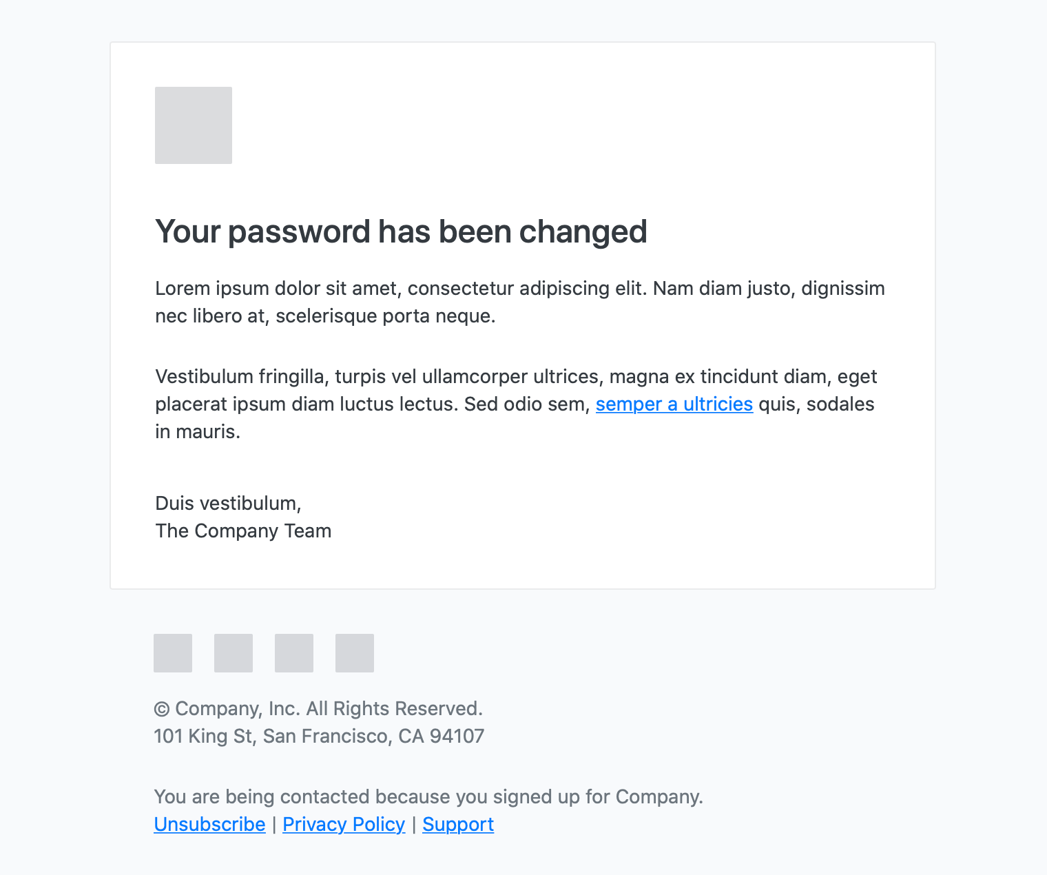 Password Changed Email Template